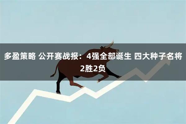 多盈策略 公开赛战报：4强全部诞生 四大种子名将2胜2负